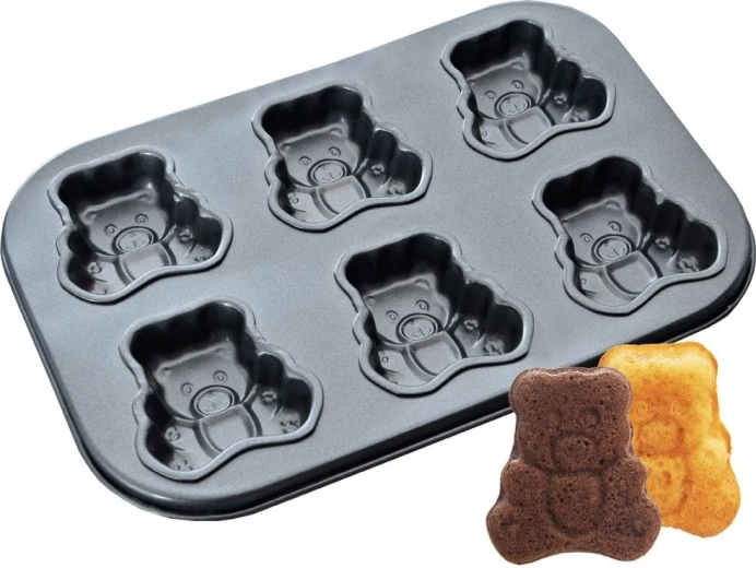 Plieninė forma sausainiams ir keksiukams meškiukų formos 26,5 cm