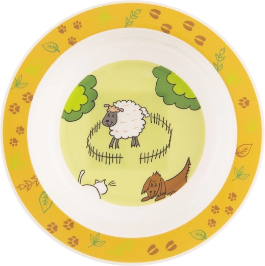 Kids deep plate – farm, 16 cm