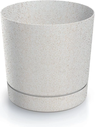 Gėlių vazonas Tubo P Eco Wood baltas 19,8 cm