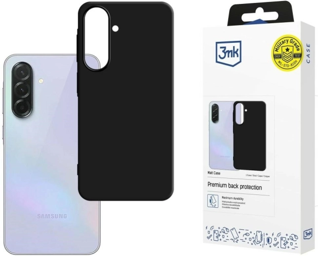 3MK Armor MagCase matinės tekstūros dėklas, skirtas Samsung Galaxy A37 5G, juodas