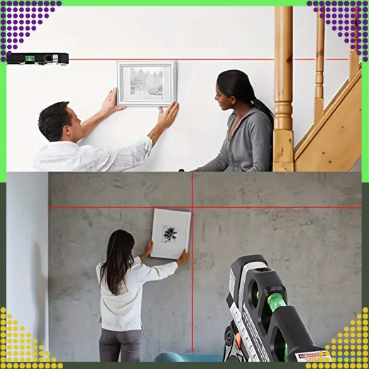 Matoma lazerinė linija greitam lygiavimui