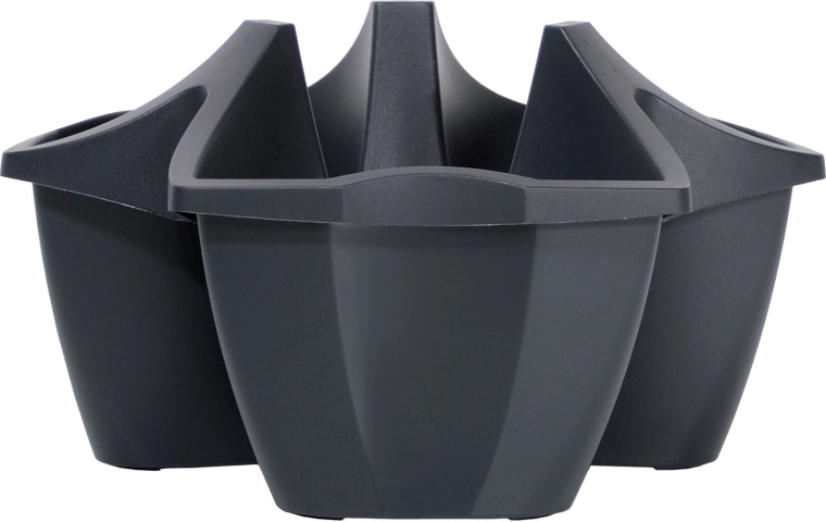 Gėlių vazonas Crown 48 cm antracitas