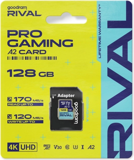 Goodram Rival microSD card 128 GB UHS-I V30 U3 C10 A2 170/120 MB/s