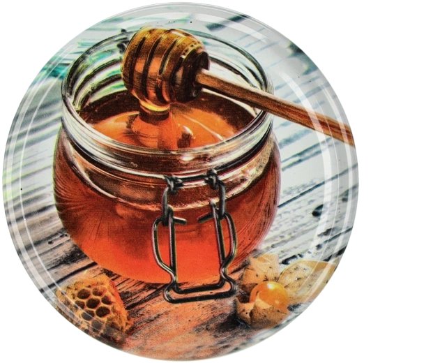Twist-off lid F 82 for honey jars (with control center), 750 pcs