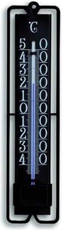 Outdoor liquid thermometer 19 cm, black