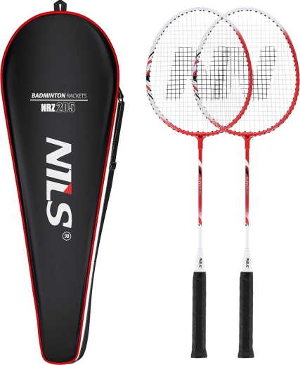Badmintono rinkinys Nils pradedantiesiems (2 raketės + dėklas)