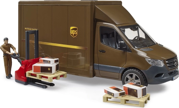 UPS furgonas „Bruder“ MB Sprinter su figurėle ir priedais