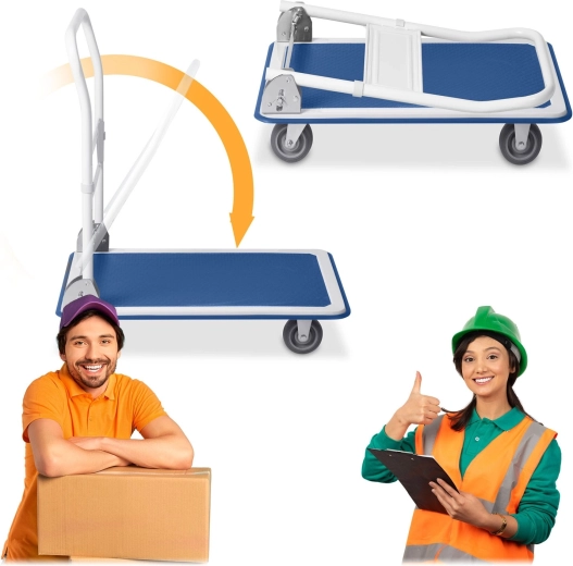 Folding handle and 360° swivel wheels