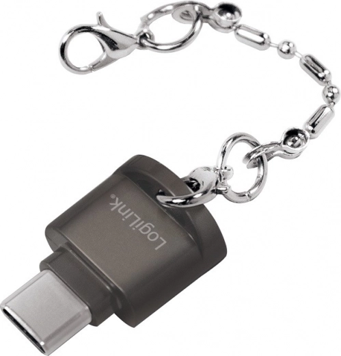 microSD kortelių skaitytuvas su USB‑C ir raktų pakabuku
