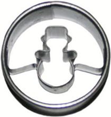 Cookie cutter – snowman, round 3 × 1.6 cm, tin-plated steel
