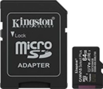 MicroSD kortelė 64GB Kingston Canvas Select+ su adapteriu