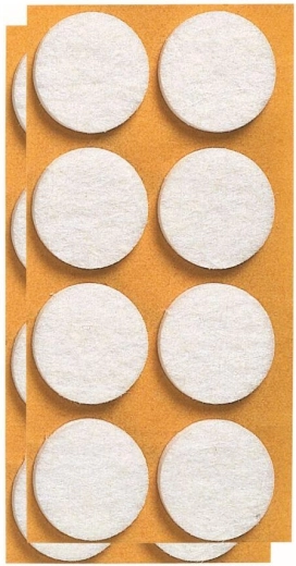 Veltinio lipnūs baldų padukai 20 mm balti (24 vnt.)