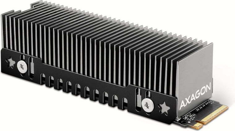 Passive aluminum heatsink for M.2 SSD 2280, height 24 mm