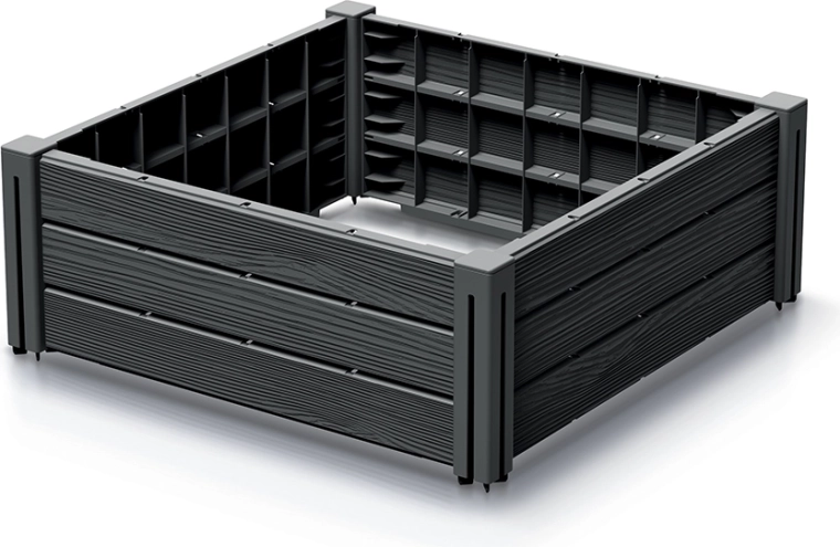 Raised bed from durable plastic 61.8 × 61.8 cm anthracite