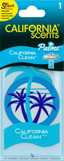Pakabinamas popierinis automobilio kvapas California Scents Palm California Clean