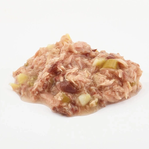 Juicy texture with tuna pieces