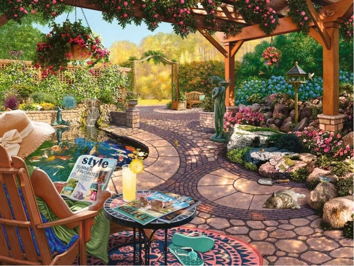 Ravensburger dėlionė „Cozy Backyard Bliss“ – 750 dalių