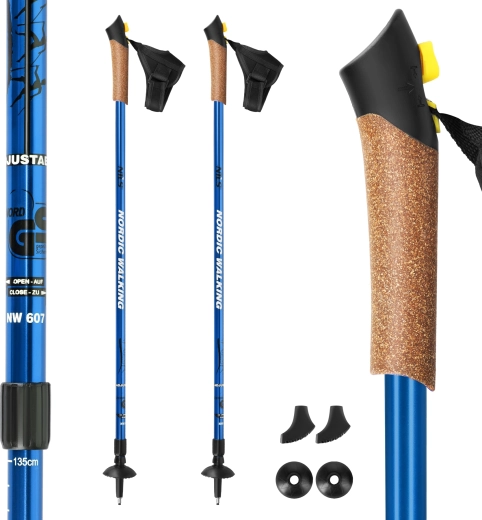 Nordic walking lazdos NILS Extreme NW607 mėlynos