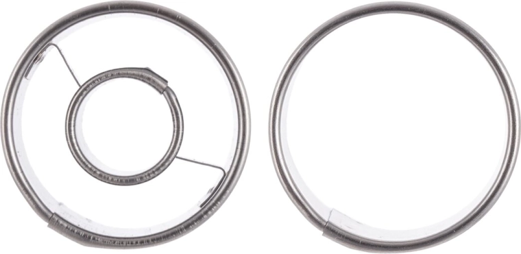 Stainless steel round cookie cutters with center hole - set of 2 pieces