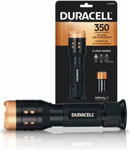 Duracell aliumininis fokusuojamas žibintuvėlis 350 lm, 3× AAA