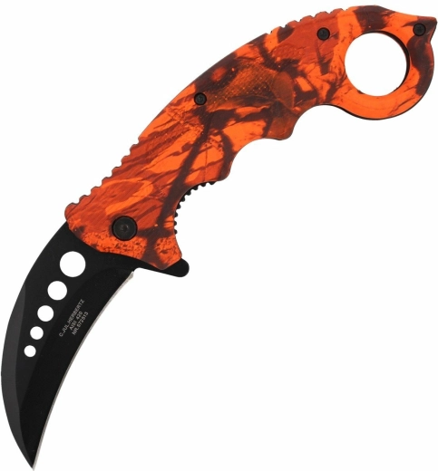 Herbertz CJH Camo Rot Karambit Pocket Knife, 7.3 cm