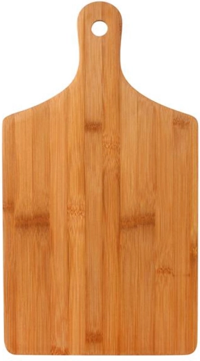 Wooden bamboo cutting board with handle 44 cm