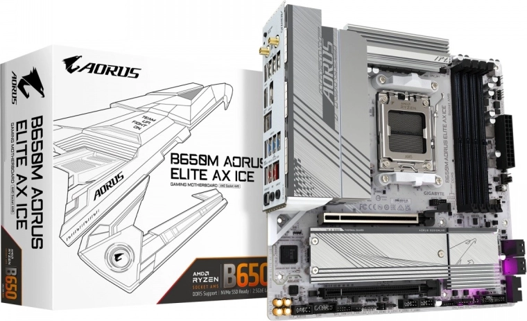 Gigabyte Aorus B650M A Elite AX ICE motherboard mATX AM5