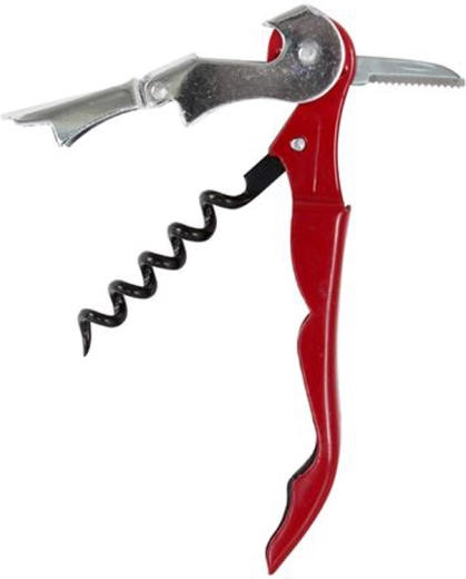 Metal Waiter’s Corkscrew 11 cm, Red