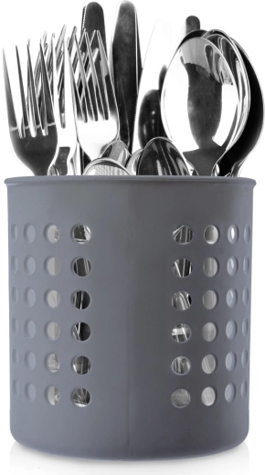 Draining stand for kitchen utensils, gray