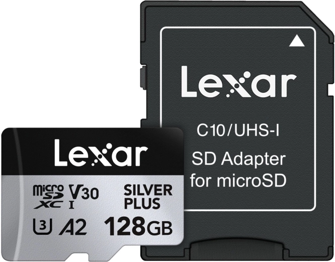 microSD Memory Card 128 GB Silver Plus