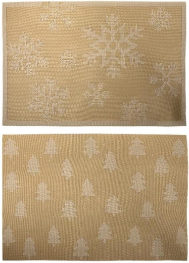 Christmas placemat 30 × 45 cm, gold, polyester