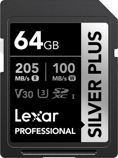 Lexar Professional Silver Plus SDXC 64 GB Memory Card