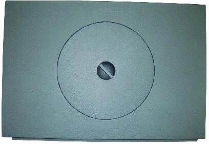 Cast-iron stovetop plate, spray-coated