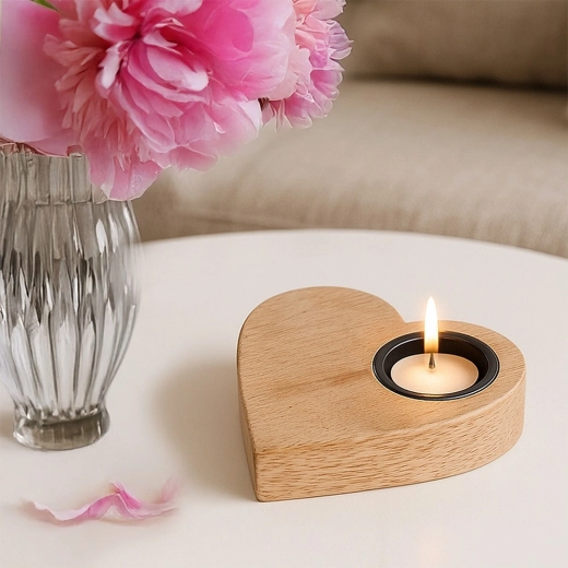 Romantic heart shape for a cozy atmosphere