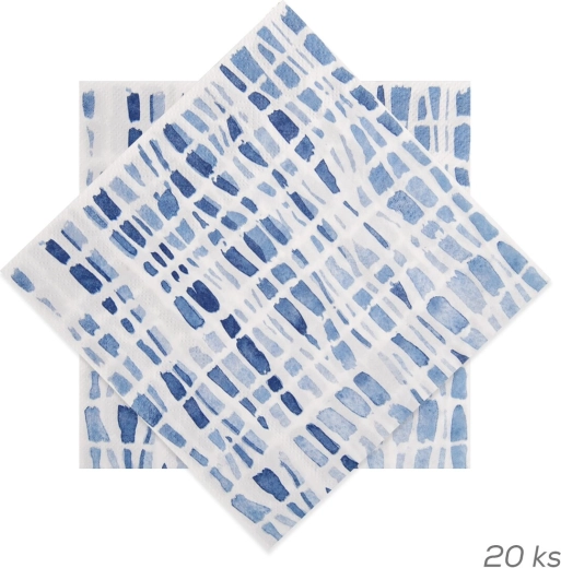 Paper napkins with stripe pattern 33 × 33 cm, 20 pcs