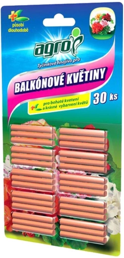 AGRO Stick Fertilizer for Balcony Flowers, 30 pcs