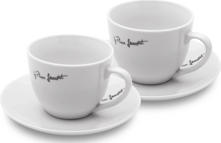 Lamart Kaffe porcelianinis kavos puodelis su lėkštute, 2 vnt., 300 ml