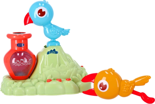 Agility toy for birds that drinks water