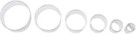 Set of Smooth Cookie Cutters – Circles, 6 pcs