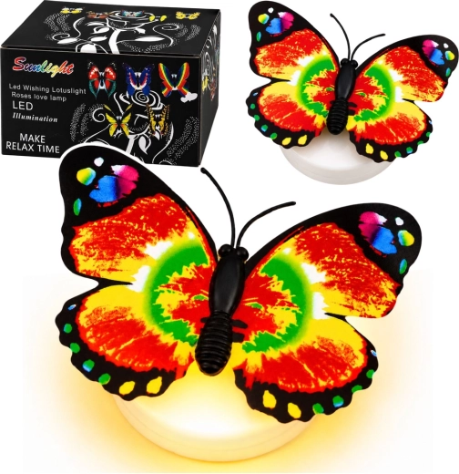 Glowing LED Butterfly – Self-Adhesive Decoration 6 × 5 cm