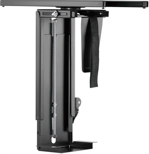 Adjustable under-desk computer mount