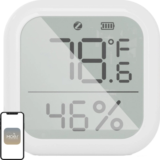 MOES ZigBee temperature and humidity sensor with LCD display