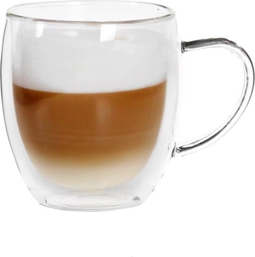 Stiklinis puodelis TORO iš dvigubo borosilikatinio stiklo, 400 ml