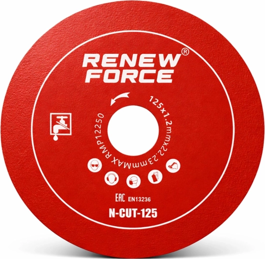 Renew Force N-CUT-125 diamond blade for concrete 125 mm for grinding and precise cutting - 1 piece
