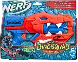 Nerf DinoSquad Raptor‑Slash šautuvas su besisukančiu būgnu