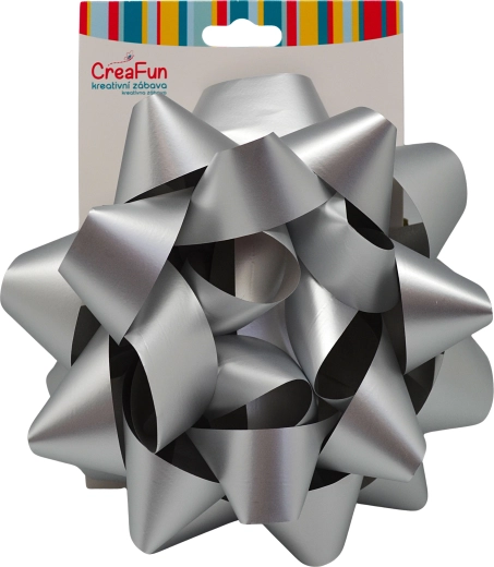 Silver gift bow 20 cm