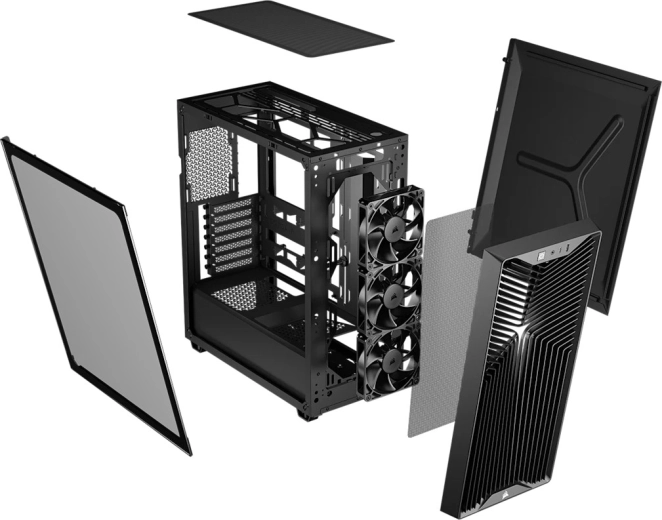 Advanced airflow: up to 9× 120mm fans
