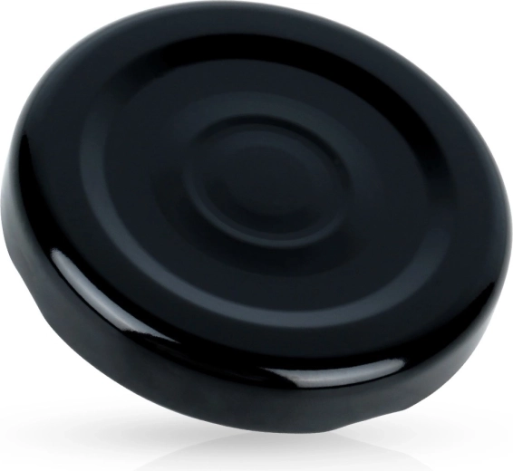 Universalus metalinis butelio dangtelis 48 mm, juodas