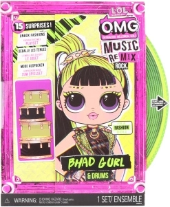 L.O.L. Surprise! OMG ReMix Rock didelė sesė Bhad Gurl su būgnais