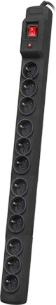 Ilgintuvas Multi M12, 12 lizdų, 5 m, juodas